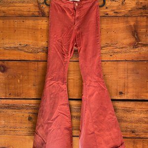 Free People Orange Bellbottoms - 24